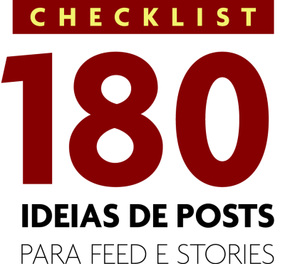 checklist com ideias para posts escrito